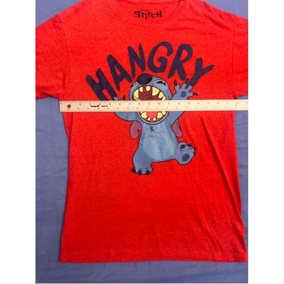 Men's Disney Stitch Hangry Graphic T-Shirt Size S Red - Picture 4 of 10